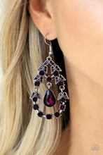 Load image into Gallery viewer, Garden Decorum - Purple Earrings