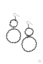 Load image into Gallery viewer, Twist of FABULOUS - Black Gunmetal Earrings