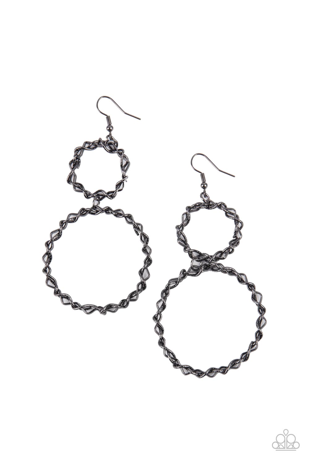 Twist of FABULOUS - Black Gunmetal Earrings