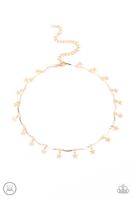 Little Miss Americana - Gold Choker Necklace