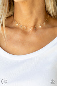 Little Miss Americana - Gold Choker Necklace