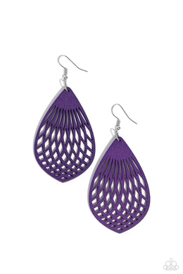 Caribbean Coral - Purple Earrings