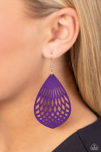 Caribbean Coral - Purple Earrings