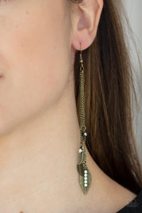 Chiming Leaflets - Brass Earrings