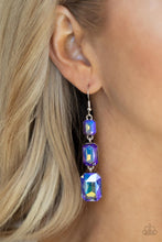 Load image into Gallery viewer, Cosmic Red Carpet - Blue Earrings