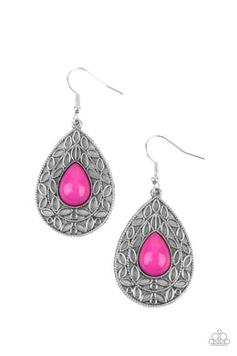 Fanciful Droplets - Pink Earrings