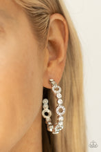Load image into Gallery viewer, Swoon-Worthy Sparkle - White Hoop Earrings