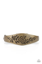 Load image into Gallery viewer, Fond of Florals - Brass Hinged Bracelet