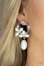 Load image into Gallery viewer, Elegant Expo - White Post Earrings