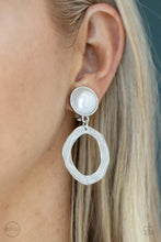 Load image into Gallery viewer, Vintage Veracity - White Clip-On Earrings