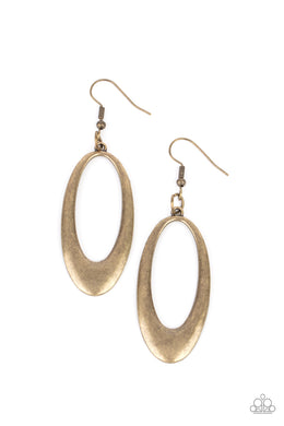 OVAL The Hill - Brass Earrings