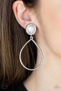 Fairytale Finish - White Earrings