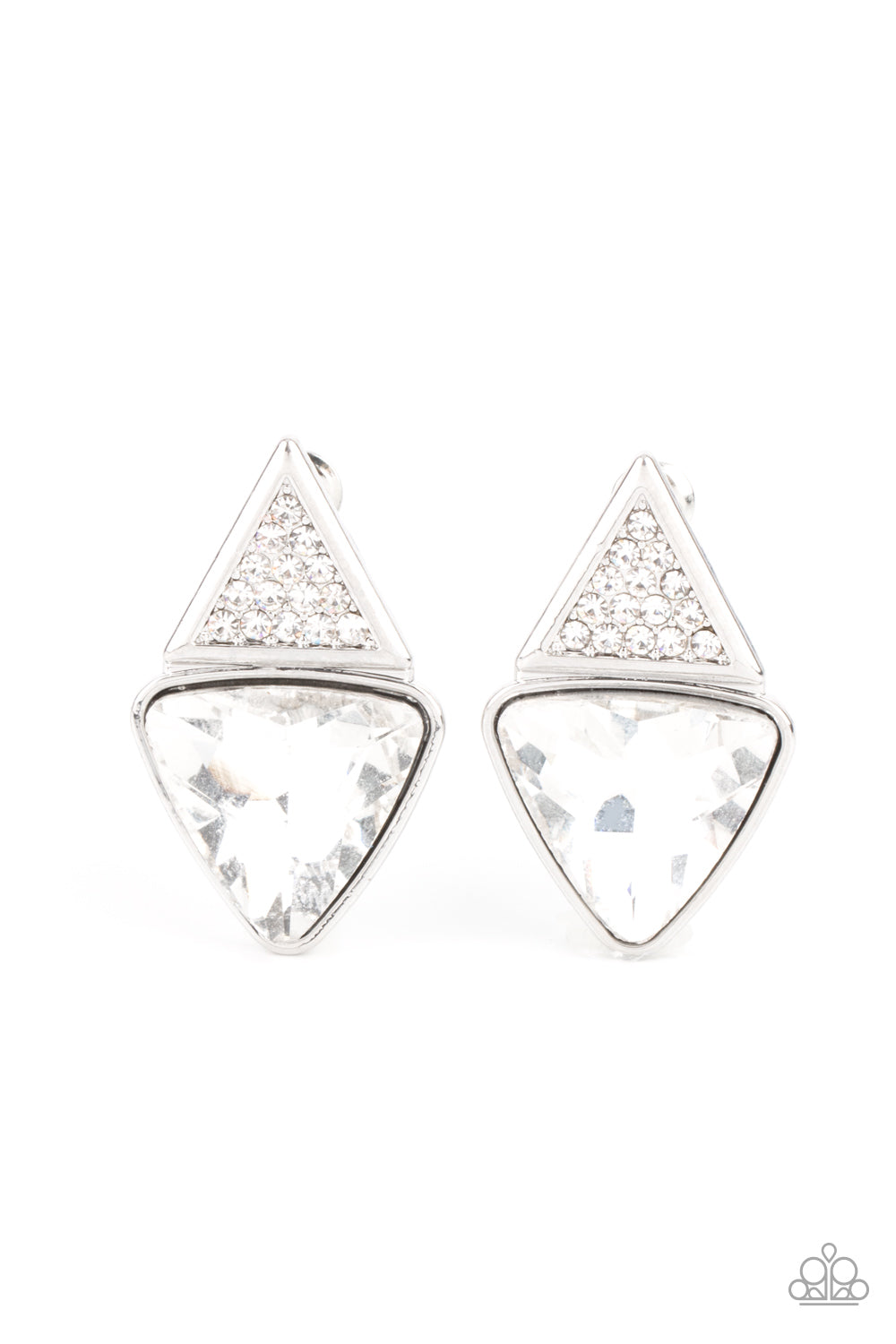 Risky Razzle - White Post Earrings