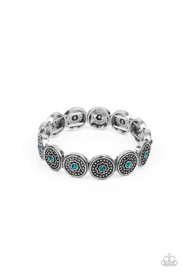 Colorfully Celestial - Blue Stretchy Bracelet