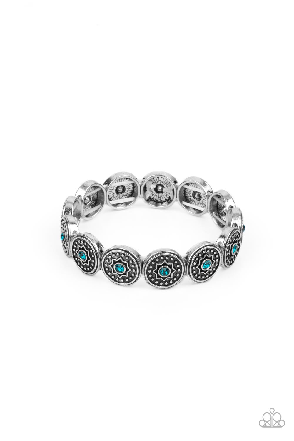 Colorfully Celestial - Blue Stretchy Bracelet