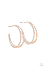 Load image into Gallery viewer, Rustic Curves - Rose Gold Hoop Earrings