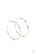 Load image into Gallery viewer, Radiantly Warped - Rose Gold Hoop Earrings