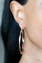 Load image into Gallery viewer, Radiantly Warped - Rose Gold Hoop Earrings