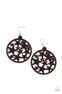 Cosmic Paradise - Brown Earrings