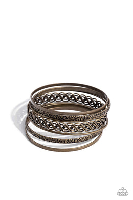 Stockpiled Shimmer - Brass Bracelets