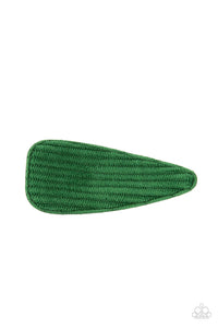 Colorfully Corduroy - Green Snap Hair Clip