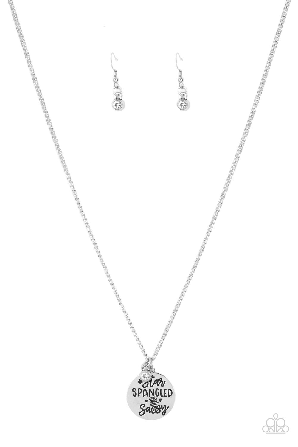Star-Spangled Sass - White Necklace
