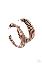 Load image into Gallery viewer, In Sync - Copper Hoop Earrings