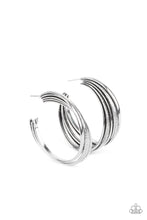 Load image into Gallery viewer, In Sync - Silver Hoop Earrings