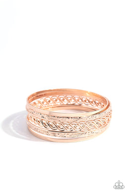 Stockpiled Shimmer - Rose Gold Set of Bracelets