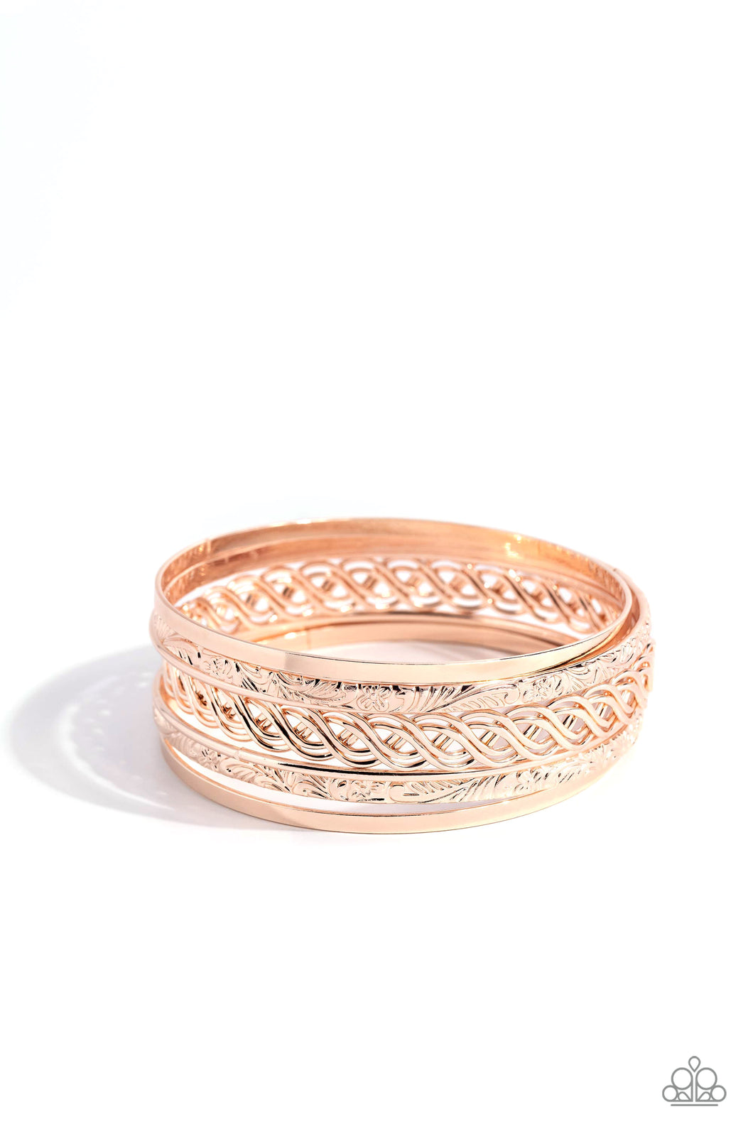 Stockpiled Shimmer - Rose Gold Set of Bracelets