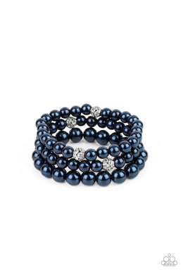 Here Comes The Heiress - Blue Stretchy Bracelets