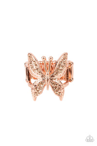 Blinged Out Butterfly - Copper Ring