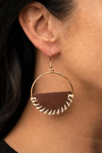 Load image into Gallery viewer, Lavishly Laid Back - Brown Earrings