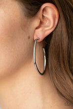 Load image into Gallery viewer, Rough It Up - Black Gunmetal Hoop Earrings