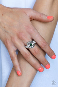 Graceful Gallantry - Green Dainty Ring