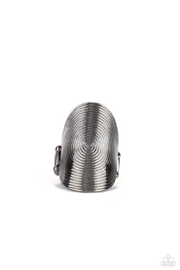 Urban Labyrinth - Black Gunmetal Ring