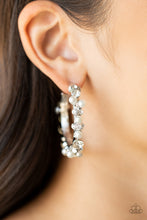 Load image into Gallery viewer, Let There Be SOCIALITE - White Hoop Earrings