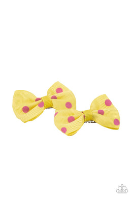 Polka Dot Drama - Yellow Hair Clips