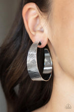 Load image into Gallery viewer, Curve Crushin - Silver Hoop Earrings