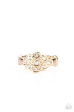 Floral Frou-Frou - Gold Dainty Ring