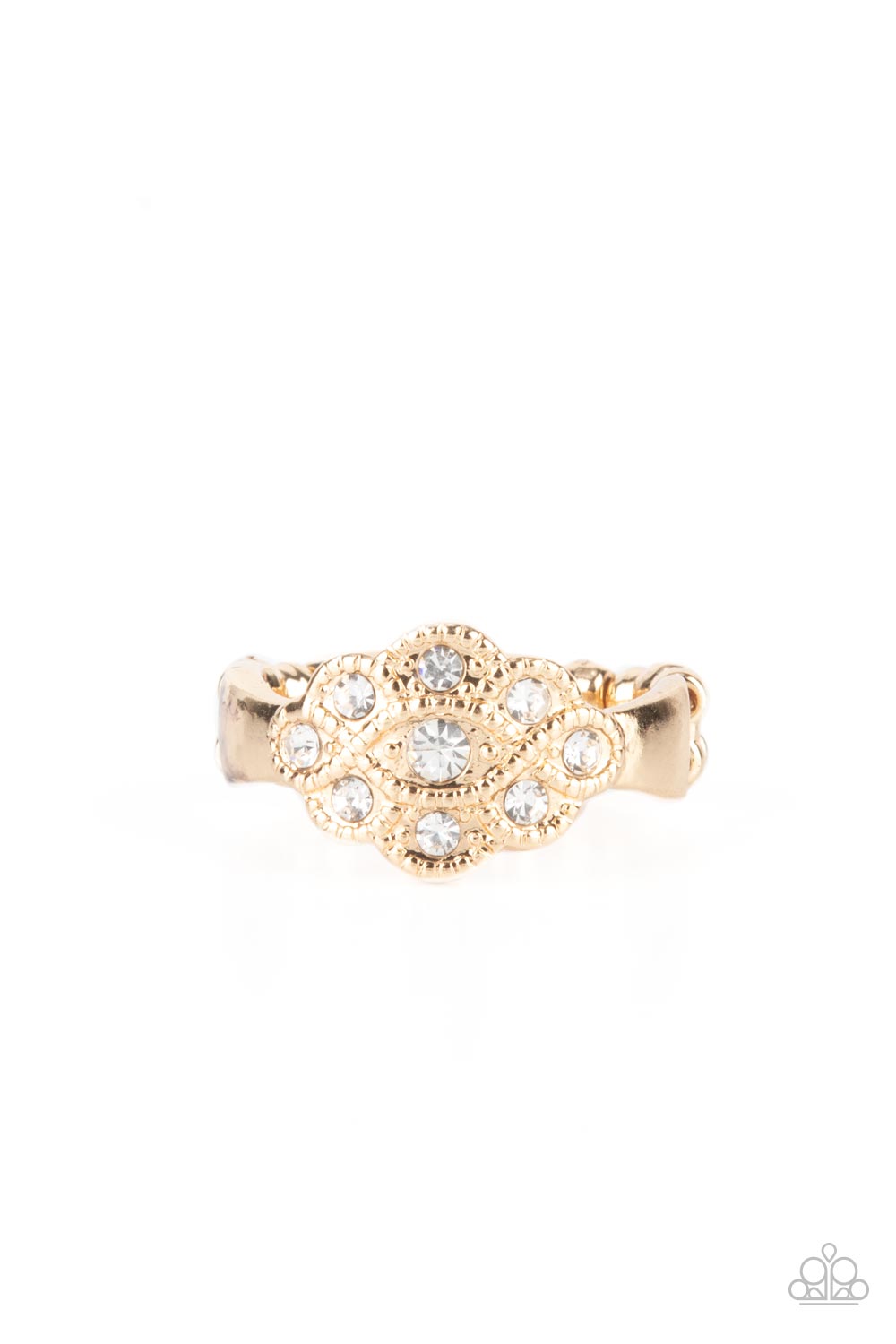 Floral Frou-Frou - Gold Dainty Ring