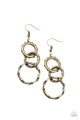 Shameless Shine - Brass Earrings