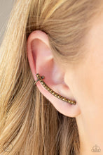 Load image into Gallery viewer, Give Me The SWOOP - Brass Ear Crawler Earrings