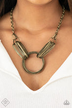 Load image into Gallery viewer, Lip Sync Links - Brass Necklace