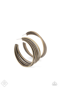 In Sync - Brass Hoop Earrings