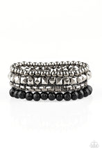 Load image into Gallery viewer, Retro Rocker - Black Set of Bracelets