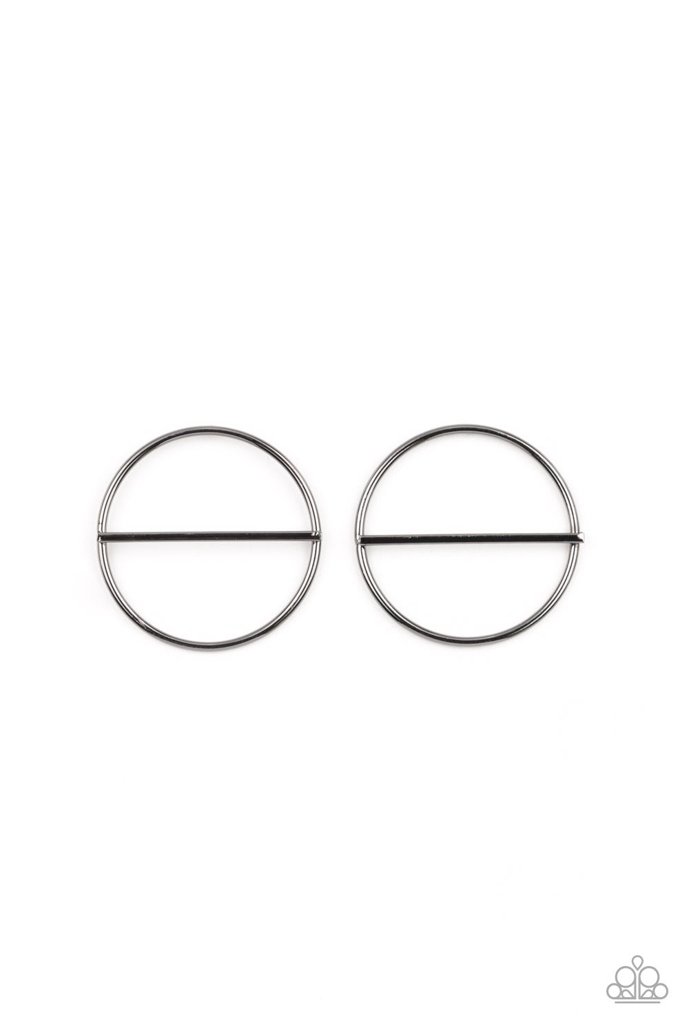 Dynamic Diameter - Black Gunmetal Post Earrings
