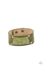 Load image into Gallery viewer, Geo Glamper - Green Snap Bracelet