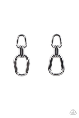 Harmonic Hardware - Black Gunmetal Post Earrings