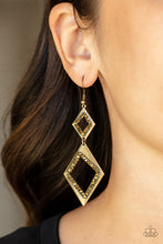Load image into Gallery viewer, Deco Decoupage - Brass Earrings